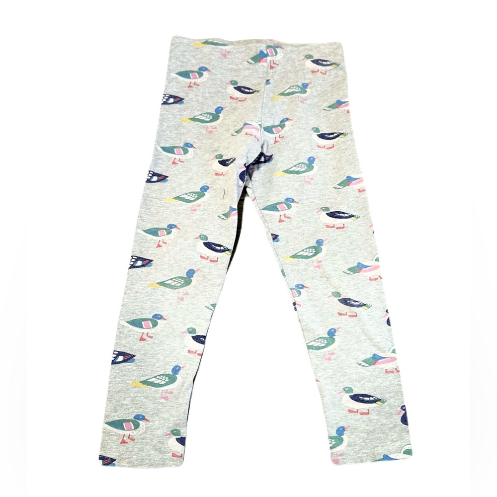 Mini Boden Gray Leggings with Duck Design Pants 5 6